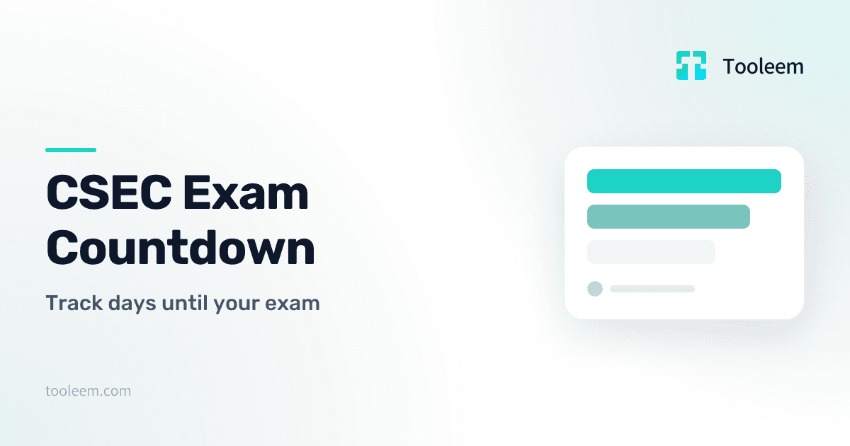 CSEC exam countdown preview image by Tooleem