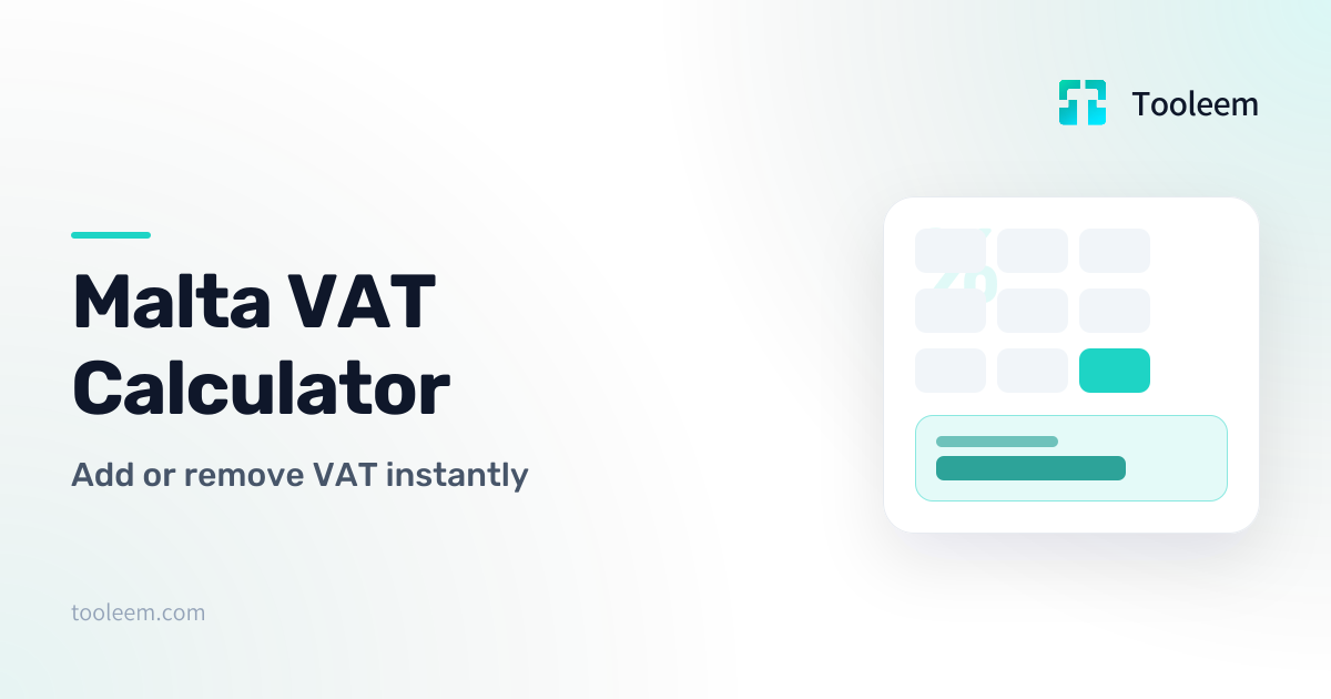 Malta VAT Calculator preview image by Tooleem