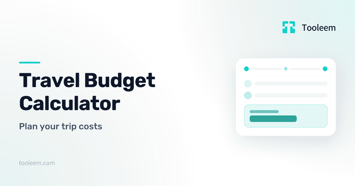 Travel Budget Calculator preview image by Tooleem
