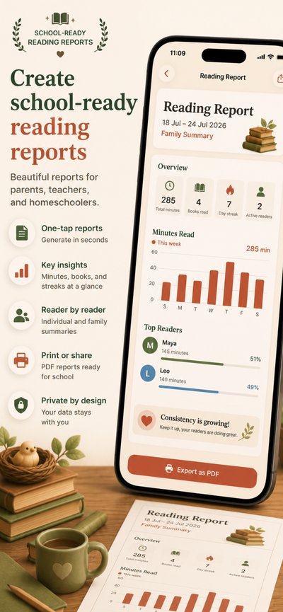 צילום מסך 2 של BookNest: Family Reading Log