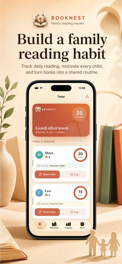 צילום מסך 3 של BookNest: Family Reading Log