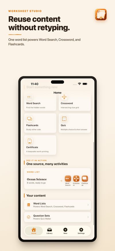 Worksheet Studio: Print Maker app screenshot 2
